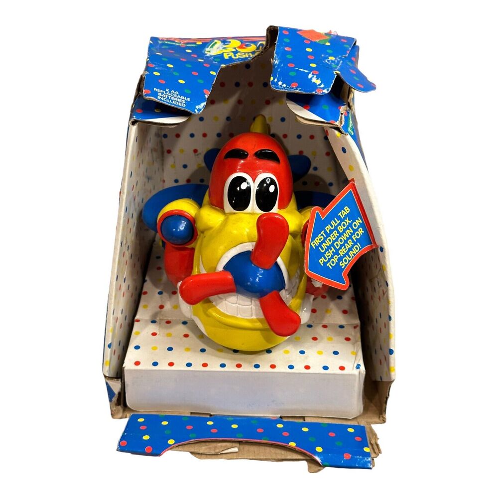 1993‎ Trendmasters Toy LOONEY PUSH-A-LONG AIRPLANE UNTESTED / AS IS Vintage - Picture 8 of 9
